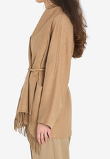 Max Mara Abilita Shawl Coat with Belt Camel 2611081031600-10611-001