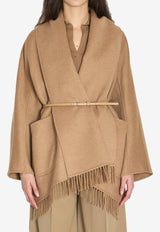 Max Mara Abilita Shawl Coat with Belt Camel 2611081031600-10611-001