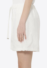 Moncler San Gallo Poplin Shorts White L10932B00010-597LQ-001