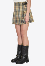 Burberry Mini Check Wool Skirt Beige 8118152--B9368