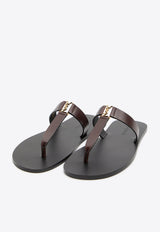 Saint Laurent Babylone Leather Slippers Brown 863525-DWETT-2023