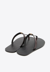 Saint Laurent Babylone Leather Slippers Brown 863525-DWETT-2023