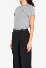 Loewe Embroidered Crewneck T-shirt Gray S359Y22XAA--1440