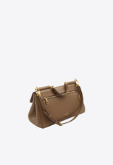 Dolce & Gabbana Medium My Sicily Leather Top Handle Bag Brown BB7782-B7321-8Z093