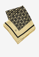 Valentino Toute La V Print Silk Scarf Cream 8W2EI114-SHT-REX