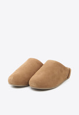 UGG Elea Suede Flat Mules Brown 1171390--CHE