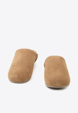UGG Elea Suede Flat Mules Brown 1171390--CHE