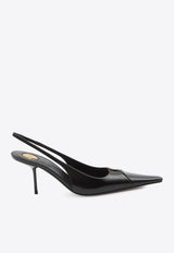 Saint Laurent Babylone Breteuil 75 Slingback Pumps Black 858966-AAEH1-1000