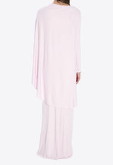 Self-Portrait Jersey Drape Maxi Dress Pink RS26505X--PINK