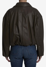 Loewe Nappa Leather Biker Jacket Green S359Y34L93--4160