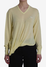 Loewe Wool V-neck Sweater Yellow S540Y14KHD--8140