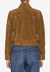 Saint Laurent Vintage Suede Leather Jacket Brown 860867-YC2AY-2104