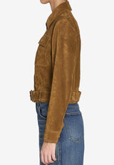Saint Laurent Vintage Suede Leather Jacket Brown 860867-YC2AY-2104