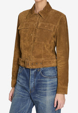 Saint Laurent Vintage Suede Leather Jacket Brown 860867-YC2AY-2104