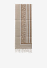 Loewe Anagram Fringed Scarf Beige FSA4SS1W10--2200