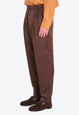 Saint Laurent Carotte Straight-Leg Pants Brown 854428-Y4K19-2658