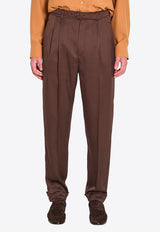 Saint Laurent Carotte Straight-Leg Pants Brown 854428-Y4K19-2658