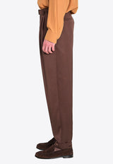 Saint Laurent Carotte Straight-Leg Pants Brown 854428-Y4K19-2658