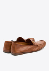Versace Medusa Calf Leather Loafers Brown 1023431-1A17346-1N87J