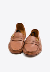 Versace Medusa Calf Leather Loafers Brown 1023431-1A17346-1N87J