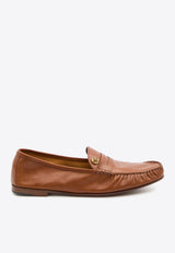 Versace Medusa Calf Leather Loafers Brown 1023431-1A17346-1N87J