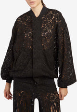 Federica Tosi Lace Bomber Jacket Black 40250-410-29