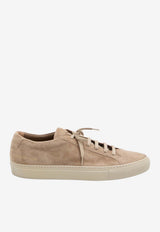 Common Projects Achilles Premium Suede Sneakers Taupe 2573--0240