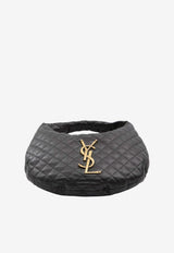 Saint Laurent Icare Quilted Nappa Hobo Bag Black 858160-AAANG-1000