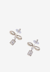 Self-Portrait Bow Crystal Drop Earrings Silver SS26614ESL--SILVER