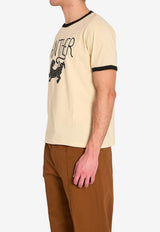 Valentino Panther Print T-shirt Off-white 8V3MG17D-BC5-QT3
