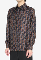 Fendi Fendinity Print Long-Sleeved Silk Shirt Multicolor FS1319-AVDB-F1TRS