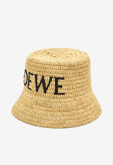Loewe Raffia Logo Bucket Hat Beige K820HB1XA4--2123