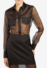 Federica Tosi Silk Buttoned Shirt Black 41108-409-29