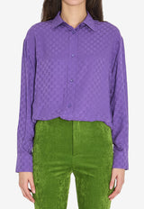 Gucci Monogram Silk Shirt Purple 837168-Z7ATQ7-5007