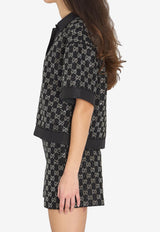 Gucci Embroidered Lamé Wool Tweed Top Black 846682-ZARWY-1000