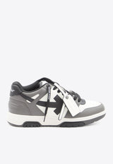 Off-White Out Of Office Leather Sneakers Gray OMIA189C99-LEA013-0710