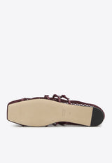 Gucci Horsebit Mesh Ballet Flats Red 835077-FAEQZ-6207