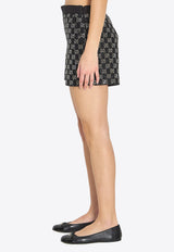 Gucci Embroidered Lamé Wool Tweed Shorts Black 853382-ZARWY-1000