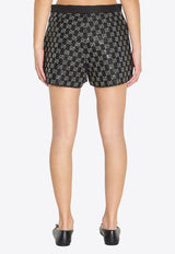 Gucci Embroidered Lamé Wool Tweed Shorts Black 853382-ZARWY-1000