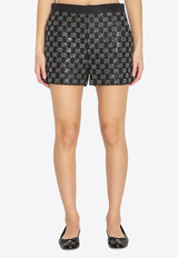 Gucci Embroidered Lamé Wool Tweed Shorts Black 853382-ZARWY-1000