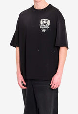 Amiri Eagle Printed Oversized T-shirt Black AMTOJR1024--001
