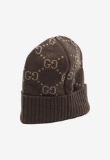 Gucci Monogram Cashmere Beanie Brown 811392-4GABX-2579