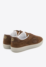 Gucci G75 Suede Low-Top Sneakers Brown 845147-AAFGP-2361