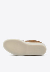 Gucci G75 Suede Low-Top Sneakers Brown 845147-AAFGP-2361