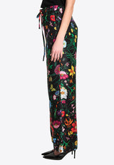 Gucci Floral Print Silk Twill Pants Multicolor 867082-ZAUU8-1066