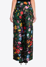 Gucci Floral Print Silk Twill Pants Multicolor 867082-ZAUU8-1066