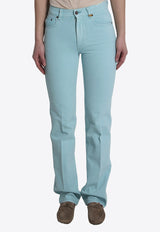 Chloé Logo Straight-Leg Jeans Turquoise CH26UDP11252--47D