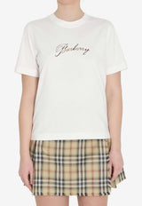 Burberry Logo Print Crewneck T-shirt White 8118971--B7078