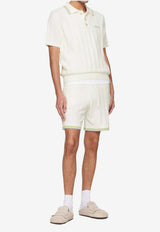 Casablanca Tennis Bouclé Polo T-shirt White SP26KW1214--01
