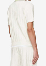 Casablanca Tennis Bouclé Polo T-shirt White SP26KW1214--01